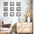 Golden State Art, 6x6 Square Picture Frame - Solid Wood with Real Glass - Display Picture 4x4 with Mat or 6x6 without Mat - Black Photo Frame for ...