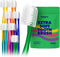 Extra Soft Toothbrush Refill for Adults Sensitive Gums and Teeth with Individual Head Covers, 14 Pcs Manual Toothbrushes - Family and Guests - Gre...
