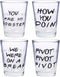 Silver Buffalo Friends Iconic Quotes "You're My Lobster," "How You Doin'" "Pivot," and "We Were On A Break!" 4 Pack Mini Glasses, 1.5 Ounces...