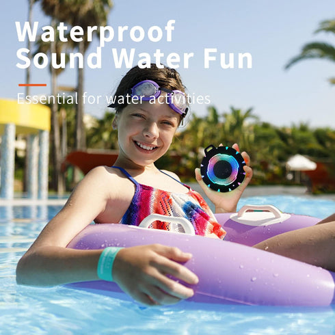 HEYSONG Waterproof Shower Bluetooth Speaker, Durable Portable Speaker with HD Sound, Stereo Pairing, Wireless Outdoor Speaker for Pool, Beach, Hik...