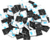 100 PCS 3/4" Black Zip Tie Mounts - Small Self Adhesive Cable Tie Anchors, Wire Management Holders Squares Pad, Perfect for Indoor & Outdoor Cable...