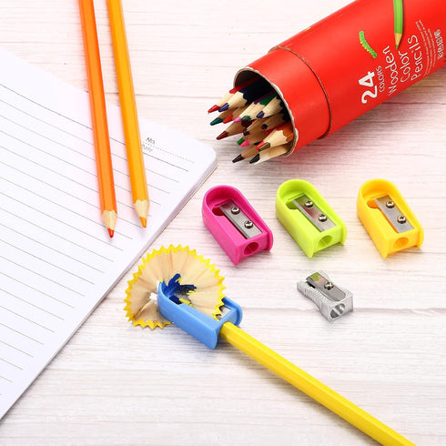 PATIKIL Metal Pencil Sharpeners, 12 Pack Aluminum Alloy Mini Manual Pencil Sharpener with Single Hole for Office Classroom Art Painting, Silver...