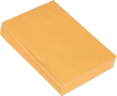 JAM PAPER 6 x 9 Open End Catalog Envelopes with Peel and Seal Closure - Brown Kraft Manila - 50/Pack...