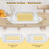 Butter Dish with Lid, Butter Keeper for Countertop, Airtight Butter Dish, Plastic Butter Keeper Tray for West/ East Coast Butter, Dishwasher Safe(...