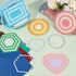 6 Styles Frame Metal Die Cuts Rectangle Die Cut Shapes Heart Cutting Dies for Card Making Different Shapes Metal Die Stencils Circle Embossing Tem...