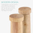 Navaris Salt and Pepper Mill Set - Adjustable Rubber Wood Salt and Pepper Grinders Shakers with Ceramic Grinding Core for Home, Restaurants - Desi...
