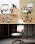 Summer Flamingo Office Chair Cover Stretchable Computer Chair Seat Cover Backrest Slipcovers, Green Botanical Tropical Plants Stretchable Rotating...