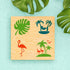 80 Pieces 3 x 3 Inch Summer Hawaii Themed Reusable Plastic Art Craft Kits for DIY Painting Art Projects Wood Wall Floor Fabric Furniture Tile Holi...