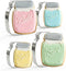 Bakerpan Stainless Steel Mason Jar Cookie Cutters, Jar Shape Cutter Set of 4 (3.5 Inch & 4.5 Inch)...