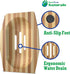 Naturals Bamboo Soap Dish for Shower, Natural and Eco-Friendly Soap Holder Tray for Shower Wall - Wooden Self Draining Soap Dish for Bathroom, Kit...