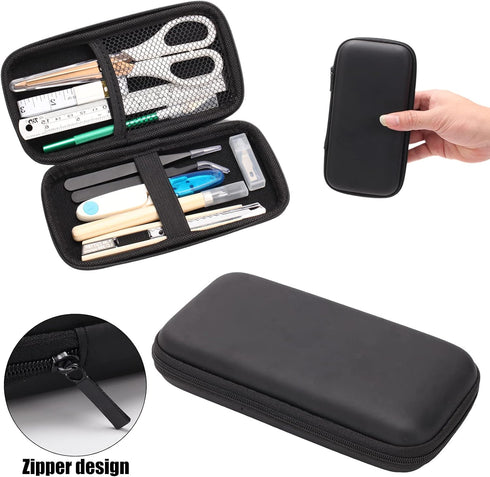MILUSONG 9-in-1 Basic Portable Tools Kit Includes Scissors, Utility Knife, Craft Knife, Ruler, Tape Measure, Sewing Scissors, Tweezers toos Set fo...