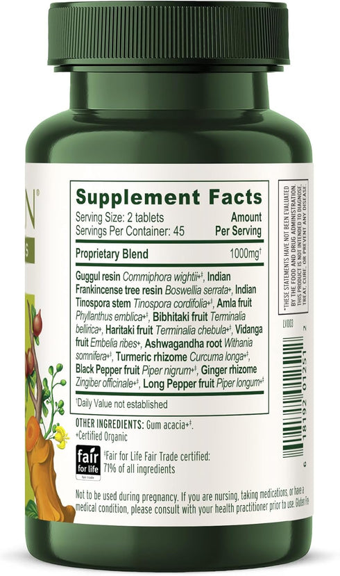 Banyan Botanicals Joint Support – Organic Joint Supplement with Turmeric, Amla & Guggulu Resin – for Healthy Joints & Comfortable Movement* – 90 T...