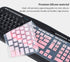 Keyboard Cover for Logitech MK320 MK330 K330 Wireless Desktop Keyboard, Logitech MK320-YR002/Y-R0009 Keyboard Skin Accessories-Gradual Pink...