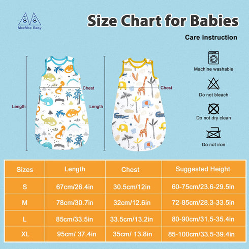 MOEMOE BABY Sleeping Sack with Feet 0.5 Tog Toddler Wearable Blanket Muslin Cotton Swaddle Blanket...