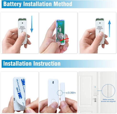 Entry Sensor - Window and Door Protection - Compatible with YISEELE Security System...