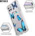 Cell Phone Case for Motorola Moto One 5G Ace, Moto One 5G Ace Case Clear Acrylic Backing with Blue Butterfly Design, Flexible TPU Bumper Shockproo...