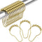 Gold Shower Curtain Hooks, Amazer Shower Curtain Rings Hooks, 12 Pcs Stainless Steel Shower Hooks for Shower Curtain, Rust Proof Shower Curtain Ho...