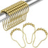 Gold Shower Curtain Hooks, Amazer Shower Curtain Rings Hooks, 12 Pcs Stainless Steel Shower Hooks for Shower Curtain, Rust Proof Shower Curtain Ho...