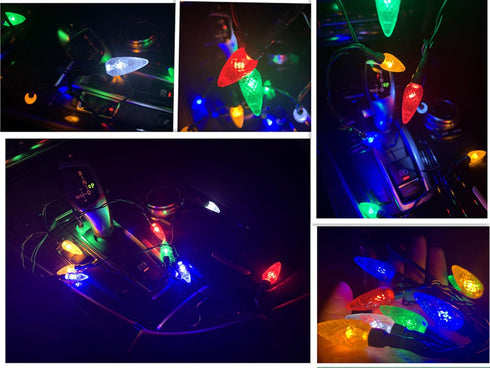LED Christmas Lights Charging Cable,USB and Bulb Charger,50inch 10led Multicolor Available with Phone11,11Pro,11Pro Max,12,12Pro,12Pro Max,13,13Pr...