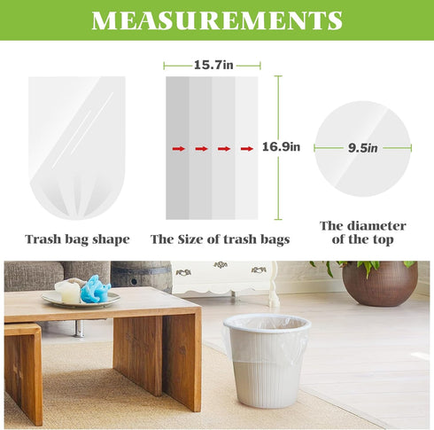 1.2 Gallon 180 counts Small Strong Trash Bags 5 Liter Garbage Bags by Teivio, Bathroom Trash Can Bin Liners, Plastic Bags for home office kitchen,...