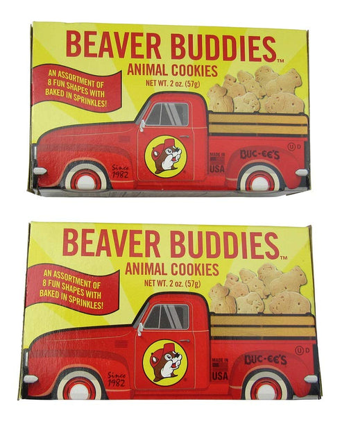 Buc-ee's Beaver Buddies Animal Crackers Cookies, Two Boxes (2 Oz Per Box)...