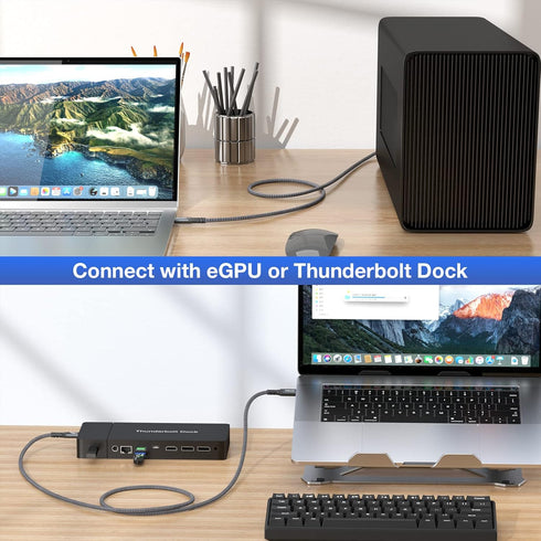 240W USB4 Cable, USB C to USB C Cable Fast Charging Compatible Thunderbolt 4/3 Cable, Support 8K/6K@60Hz & 40Gbps Data Transfer for MacBook Pro/Ai...