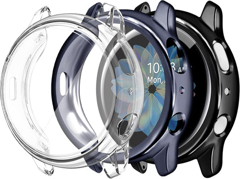 Tobfit Compatible with Samsung Galaxy Watch Active 2 Watch Case Screen Protector 44mm, Soft TPU Full Around Protective Cover for Samsung Galaxy Ac...