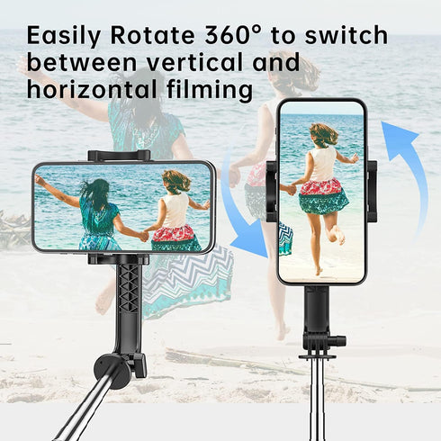 39" Selfie Stick Tripod with Remote, Cellphone Tripod Stand, 6 in 1 Wireless Bluetooth Portable Selfie Stick for iOS & Android Devices for iPhone,...