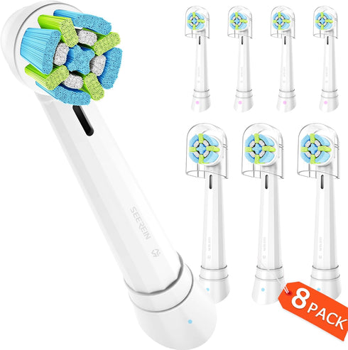 Replacement Toothbrush Heads Compatible with Oral-B iO Electric Toothbrushes, Fit Oral B iO Replacement Heads White, 8 Pack...