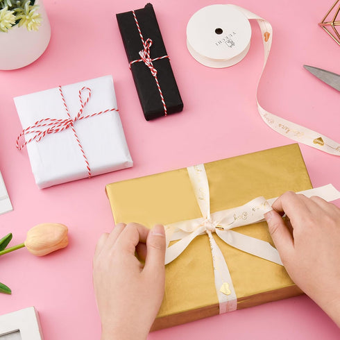 Hlonon 100 Sheets White Tissue Paper 12 x 20 Inches Recyclable White Wrapping Paper Bulk for DIY Crafts Birthday Baby Shower Christmas Gift Wrappi...