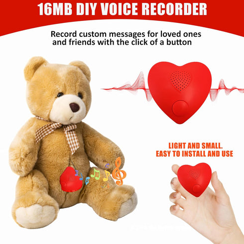 Voice Recorder, 16min USB Downloadable & Recordable Sound Chips Module for Stuffed Animals,Personal Voice Message for Mother's Day Christmas Plush...