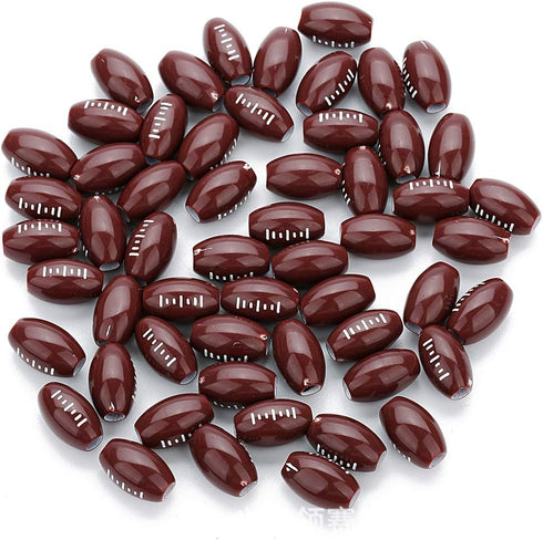 100 Pcs Football Beads 12mm Sports Pony Beads...