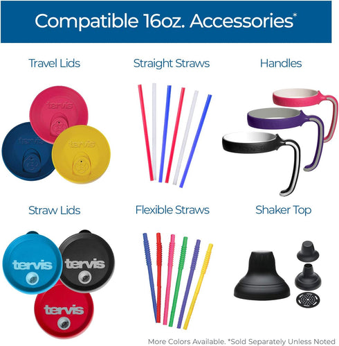 Tervis Travel Lid Made in USA Double Walled Insulated Tumbler Travel Cup Keeps Drinks Cold & Hot, Fits 16oz Tumblers, Orange...