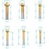 KEWAYO 3 Flute 90 Degree HSS Chamfering Tool Bit Countersink Drill Bit Set for Metal Wood Plastic Woodworking Metal Working Tool Bit Set, Pack of ...