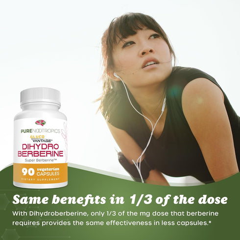 Dihydroberberine (GlucoVantage) 100 mg, 90 capsules | Super Berberine Supplement...