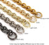 Fashionable Heavy Aluminum O Shape Metal Chain Handle Shoulder Straps Replacement for Women's Handbag,Shoulder Bag (Gold)...