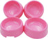 Dog Bowls Cat Bowls (Plastic Bowls, Pink 4-Pack)...