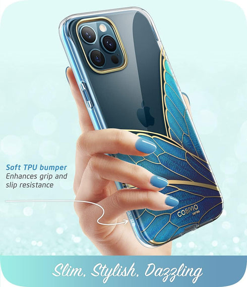 i-Blason Cosmo Series Slim Full-Body Protective Case for 6.7-Inch iPhone 12 Pro Max (2020 Release), Butterfly...