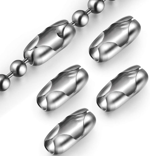 Pangda 20 Pack Replacement Vertical Roman Roller Blind Ball Chain Cord Connector Clips (Stainless Steel)...