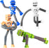 4PCS Telescopic Robot Suction Cup Toy, Shape Changing Tube Fidget Toys, Travel Toys Gift Easter Basket Stocking Stuffer for Kids...