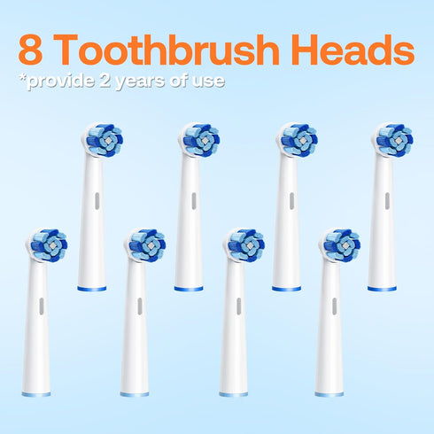 Bitvae R2 Rotating Electric Toothbrush for Adults with 8 Brush Heads, 5 Modes Rechargeable Power Toothbrush with Pressure Sensor, Purple...