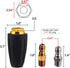 Pressure Washer Turbo Tip 3000PSI Turbo Nozzle Kit 360° Rotating Presure Washer Turbo Nozzles 1/4'' Quick Connect with 5 Nozzle Tips Kit Multiple ...