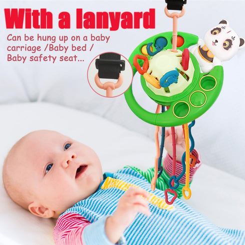 Montessori Toys for Babies 18 Months, Baby Sensory Toys for Toddler 1 2 Year Old Birthday Gifts, Soft Silicone Pull String Fidget Educational Lear...