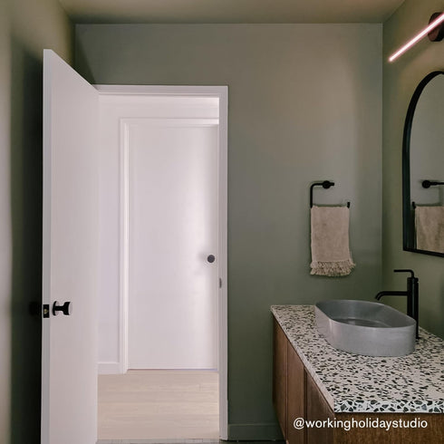 BACKDROP | Premium Interior Paint | Large Adhesive Paint Swatch | SAGED - Muted Olive Green | 12" x 12" Color Sample...