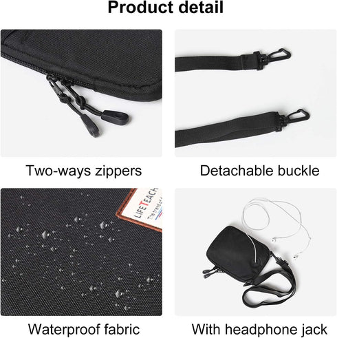 Small Crossbody Bag for Men, Mini Messenger Bag Shoulder Bag for Phone Passport...