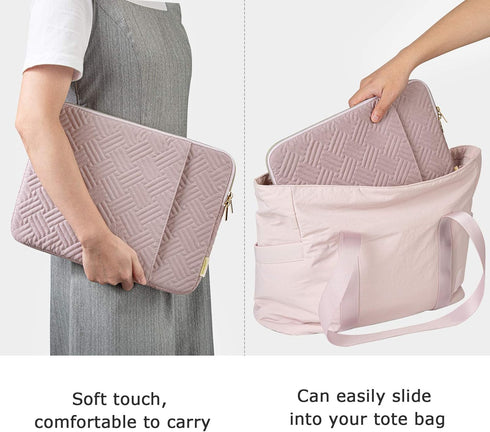 BAGSMART Laptop Sleeve Bag Compatible with MacBook Air/Pro, 13-13.3 inch Notebook, Compatible with MacBook Pro 14 Inch, MacBook Air M2 Sleeve 13 I...