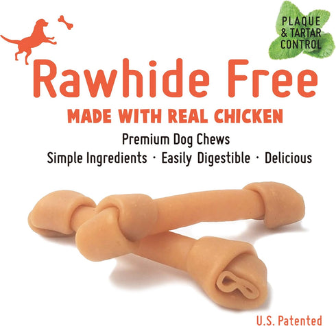 Premium Peanut Butter Dog Chew Bones, Rawhide Free, Gluten Free, Made with Limited Ingredients, Delicious, Healthy, Highly Digestible (MINI 18pcs/...