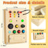 Montessori Busy Board Toddler Toys,Wooden Sensory Toys for Toddlers 1-3 with LED Light Up Buttons Baby Educational Toy Gifts for Kids 2-4 Fidget T...