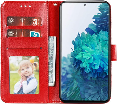 for Samsung Galaxy A12 Case Flip Premium Wallet Phone Case PU Leather Mandala Embossed Shockproof Cover with Kickstand Card Holder Cover for Samsu...