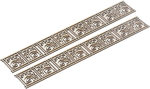 MECCANIXITY 2pcs 7.28 Inch Miniature Garden Fence, Mini Ornament Wood Picket Fence Decorative for Dollhouse Home DIY, 0.08" Wood Circle Style...